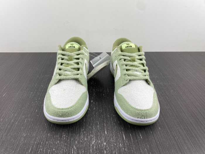 nike dunk low fleece green dq7579-300