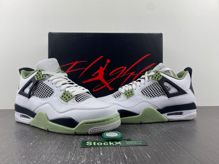 air jordan 4 wmns "oil green" aq9129-103