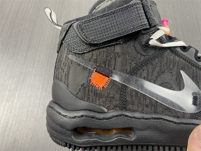 off-white x nike air force 1 mid black do6290-001