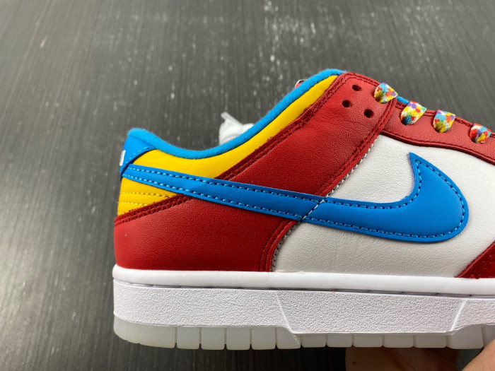 lebron james x nike dunk low fruity pebbles dh8009-600