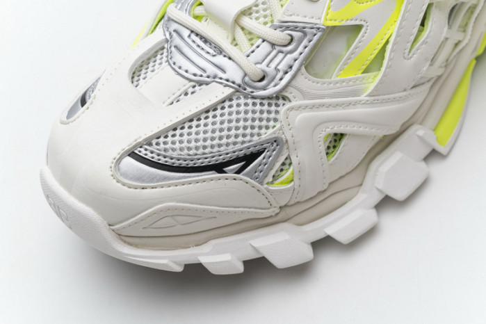 blenciaga Track 2 Sneaker White Fluo Yellow 568515 W2ON3 9073 B