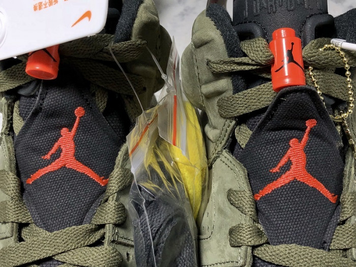 travis scott air jordan 6 medium olive cn1084-200