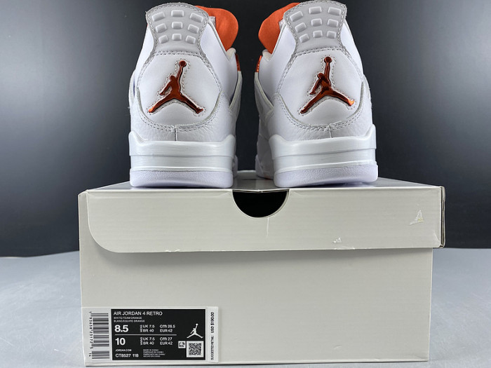 air jordan 4 retro "metallic orange" ct8527-118