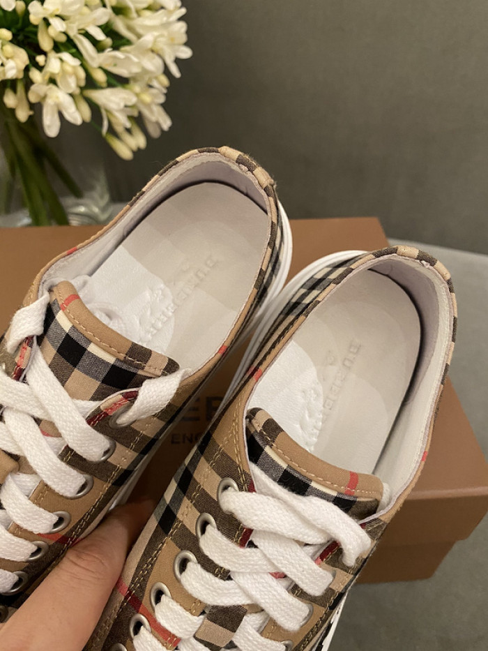 Bur*berry Vintage Check Cotton Sneakers