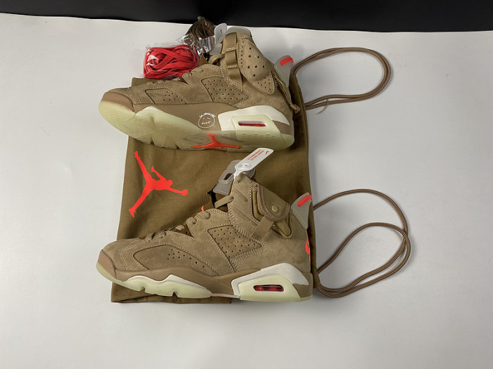 travis scott air jordan 6 british khaki dh0690-200