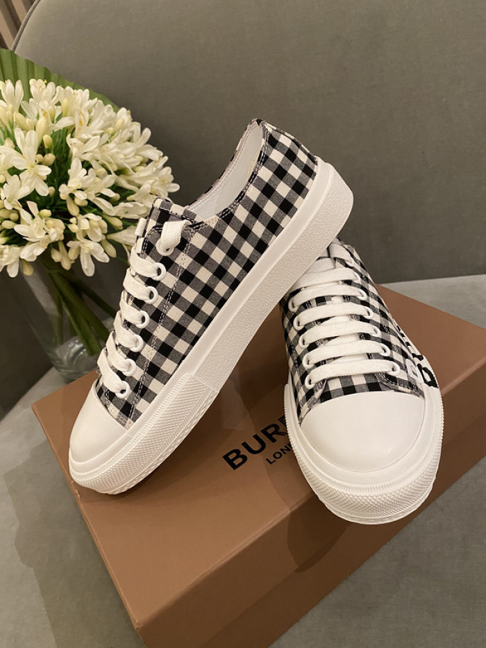 Bur*berry Vintage Check Cotton Sneakers