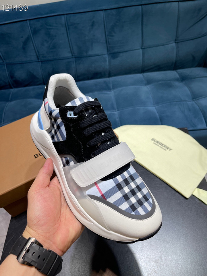 Bur*berry Vintage Check, Leather and Mesh Sneakers