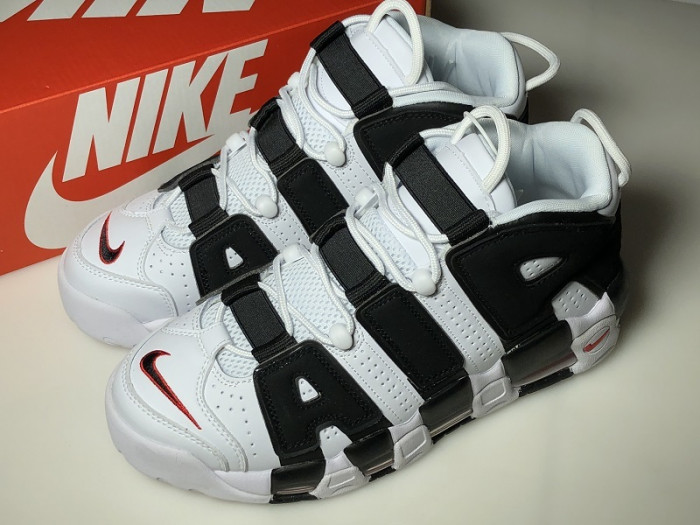 Nike Air More Uptempo White Black Red 414962-105