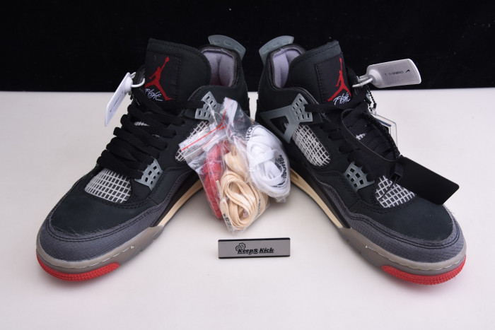 off white x air jordan 4 “bred” cv9388 001