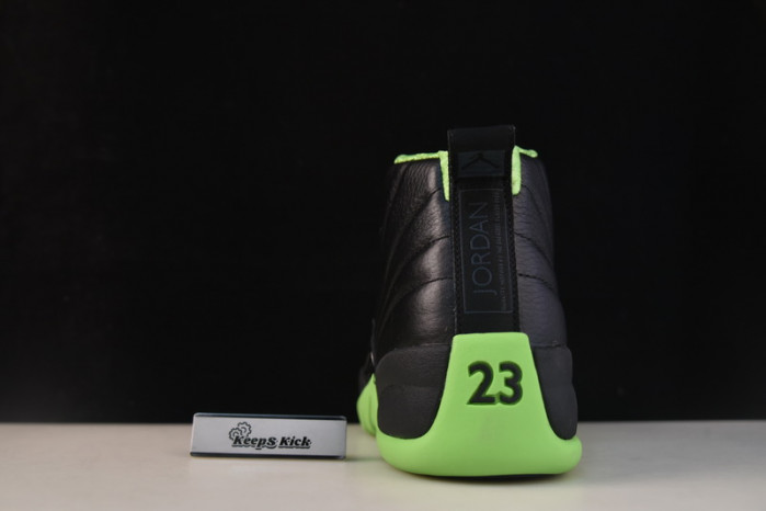 air jordan 12 black neon green